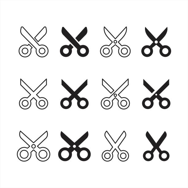 剪刀图标，剪刀，图标，矢量，符号，切割符号，标志，矢量说明图片下载