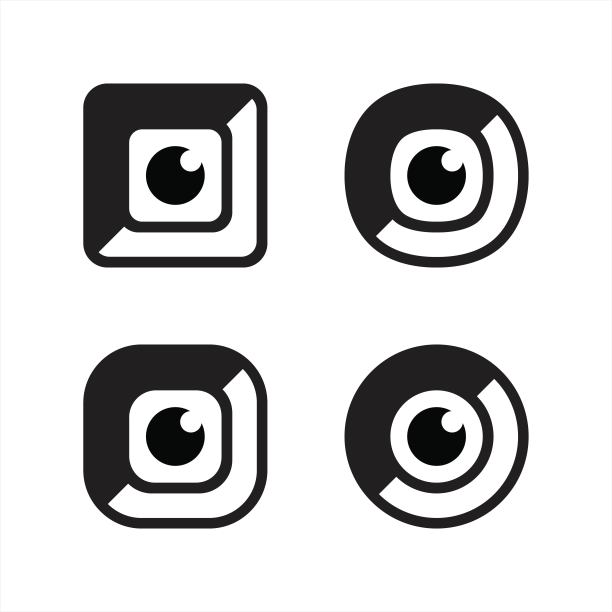 数字视觉图标，符号，标志，矢量插图图片下载