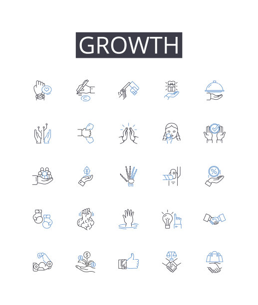 增长线图标合集：突破、自由、逃避、逃亡矢量线性插画图片下载