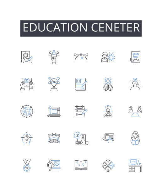 教育中心线条图标集合。工业，设备，工具，车间，机械，工程，工厂矢量和线性插图。自动化，装配，机械轮廓标志设置图片下载