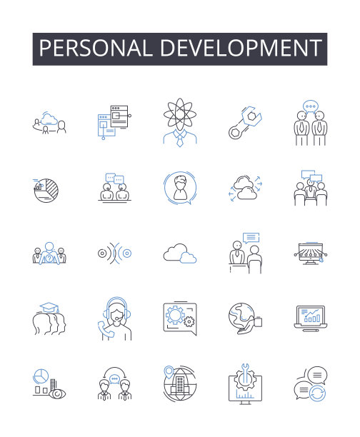 个人发展线图标集合。调解，谈判，沟通，妥协，解决方案，理解，和平矢量和线性插图。协作，移情，尊重大纲标志设置图片下载