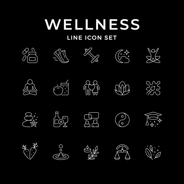 设置健康的线条图标图片下载