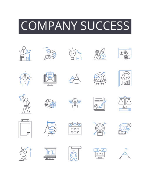 公司成功线图标集合。风景优美，历史悠久，雄伟，标志性，鼓舞人心，建筑，文化矢量和线性插图。古老，艺术，宏大的轮廓标志设置图片下载