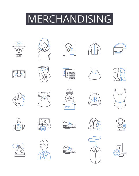 商品销售线性图标集合。包括：进口、出口、关税、贸易、海关、全球化、货币矢量和线性插图。跨境、交易、供应大纲标志集图片下载