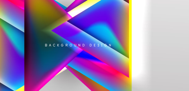 抽象背景与重叠的三角形和图片下载