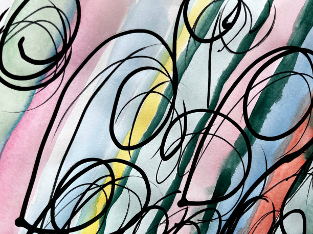 旋转的颜色和笔触图片下载