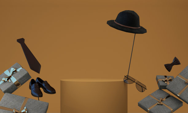 以黑巧克力为背景，以现代奢华的风格进行男士产品的营销，并留出空间插入广告或促销活动，以及男士时尚衬衫的人体模型。三维渲染图片下载