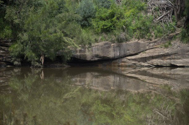 Zoom在河中会见虚拟背景岩层图片下载