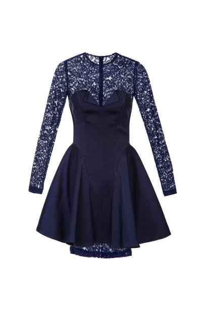 白色背景上的蓝色连衣裙图片下载