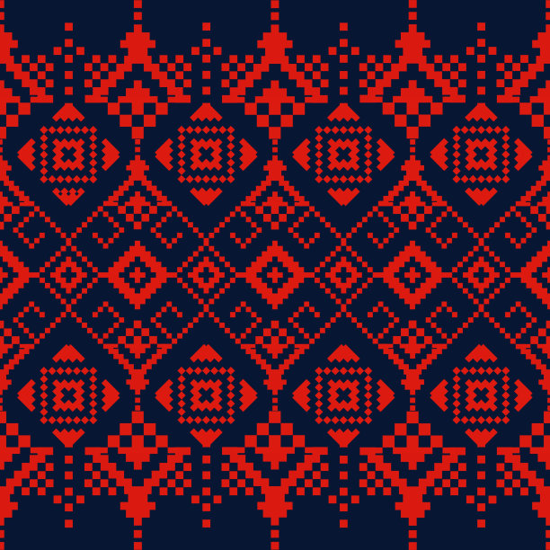 乌克兰民族刺绣彩色图案。图片下载