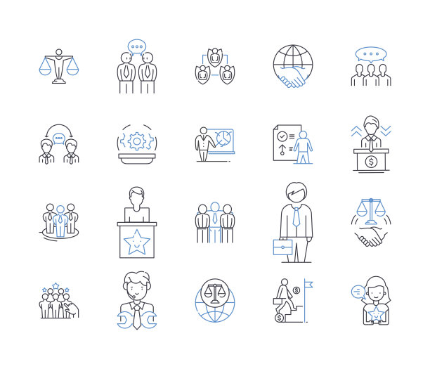 减压线图标集合。冥想，瑜伽，呼吸，正念，放松，锻炼，自然矢量和线性插图。睡眠，音乐，日记，提纲标志设置图片下载