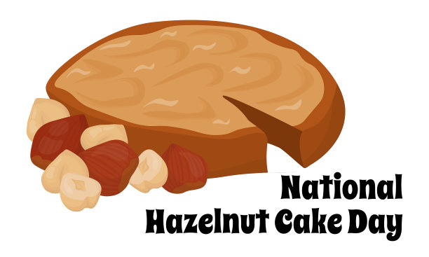 国家榛子蛋糕日，海报，横幅，传单明信片或菜单设计的想法图片下载