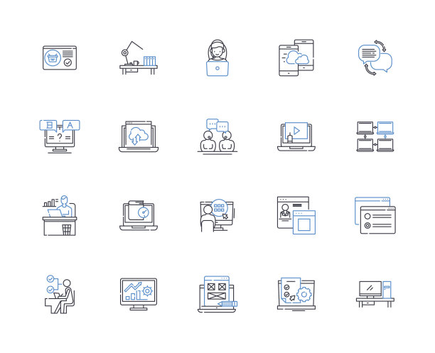 联谊线图标收集。友谊，团结，结合，团结，团聚，社区，联盟矢量和线性插图。合作，友爱，和谐的轮廓标志设置图片下载