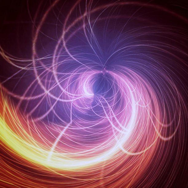 抽象的背景与旋转的彩色光线图片下载