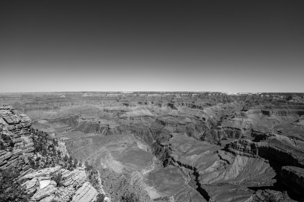 大峡谷国家公园的黑白照片图片下载