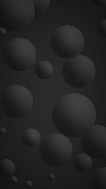 黑球抽象背景- 3D渲染图片下载