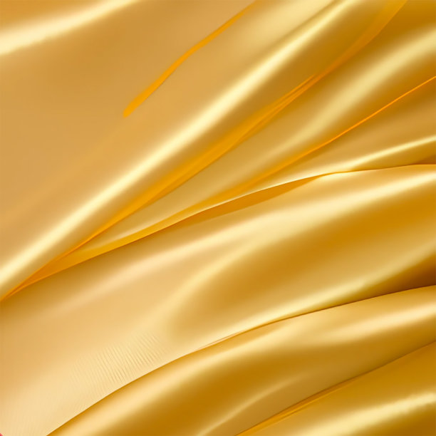 金色丝绸面料的纹理，有褶皱图片下载