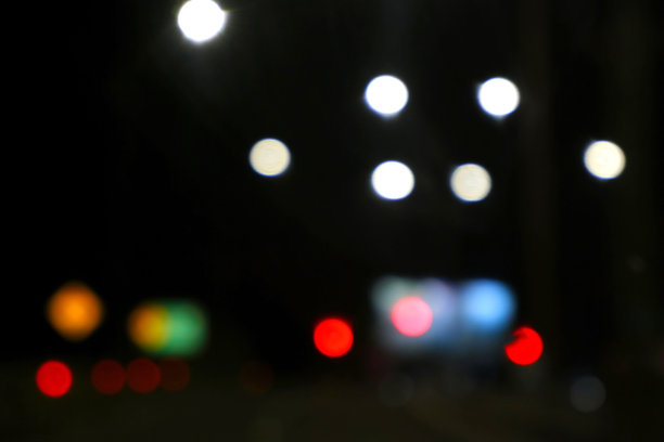 城市中的散景光模式，散焦图片下载