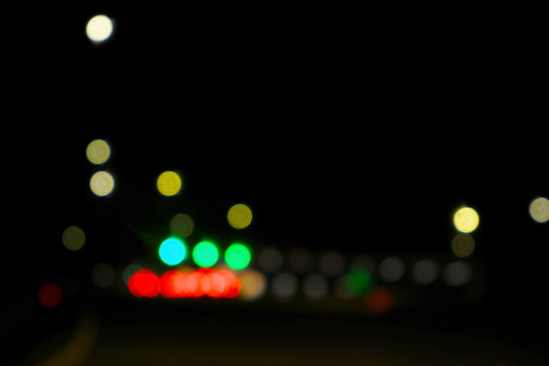 城市中的散景光模式，散焦图片下载