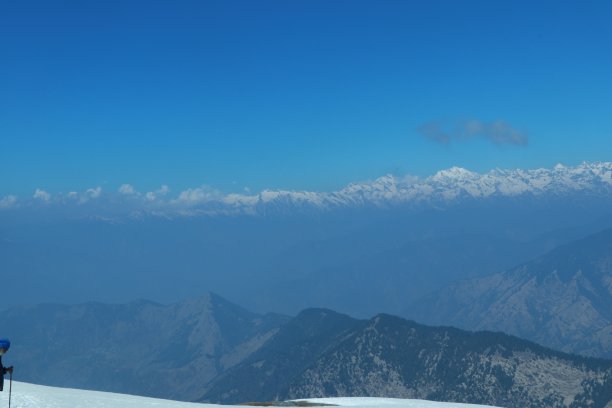 印度北阿坎德邦喜马拉雅山脉美丽的山景图片下载