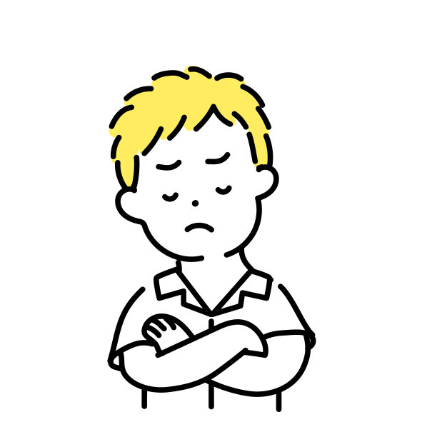 萌人插画系列_男生_思考图片下载