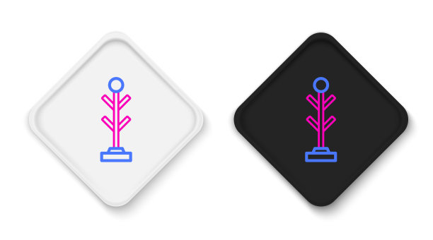 线外套站图标孤立的白色背景。色彩缤纷的轮廓概念。向量图片下载