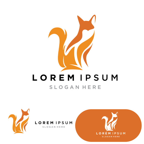 福克斯标志矢量插图设计模板图片下载