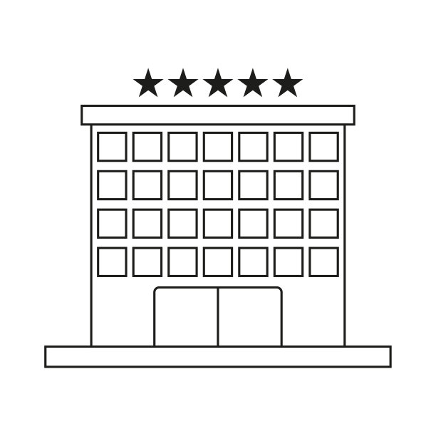 现代酒店的标志，伟大的设计为任何目的。矢量插图。图片下载