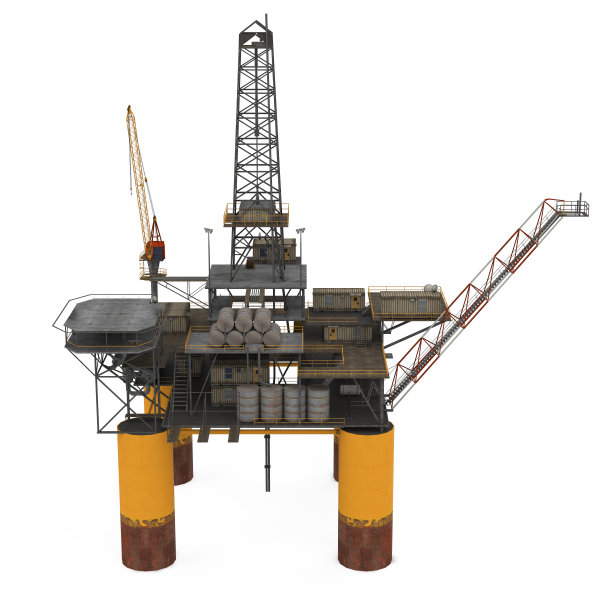 石油钻井海上平台隔离图片下载