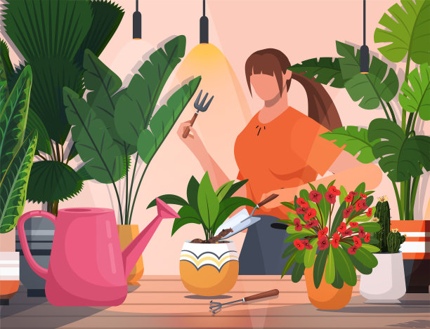 家庭园艺和室内植物种植。图片下载