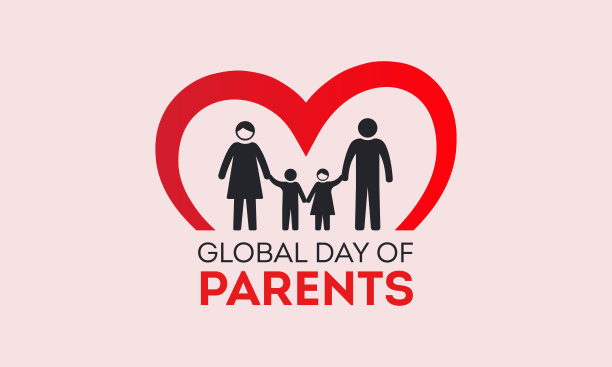 6月1日是全球父母日。矢量模板的横幅，贺卡，海报的全球父母的一天。矢量插图。图片下载