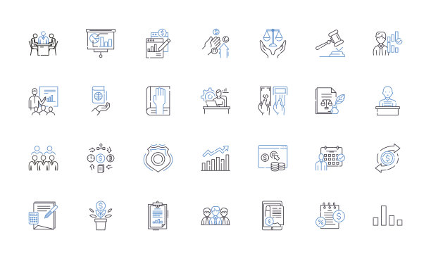 供应链管理线路图标收集。物流，运输，采购，库存，配送，仓储，航运矢量和线性插图。预测，需求，优化轮廓标志设置图片下载