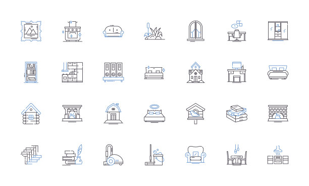 整理线图标集合。社区，家，适应，归属，接受，整合，舒适矢量和线性插图。调整、熟悉、稳定轮廓标志设置图片下载