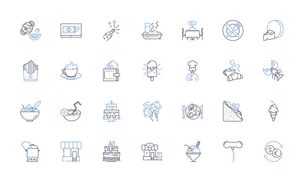 酒吧线路图标收集。啤酒，啤酒厂，干杯，draft, Gastropub，啤酒花，爵士矢量和线性插图。啤酒，音乐，派对轮廓标志设置图片下载