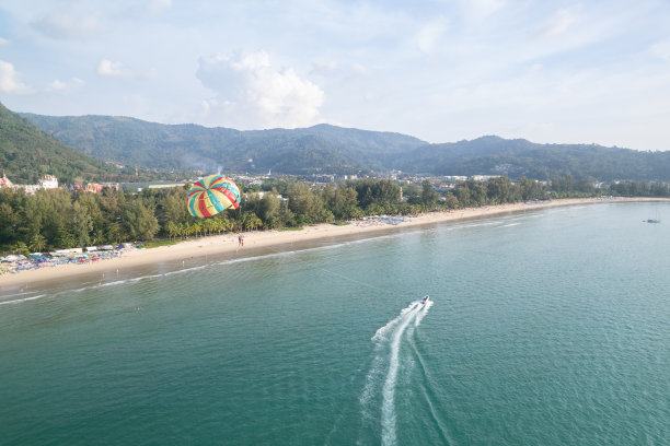 普吉岛卡玛拉海滩航拍照片图片下载