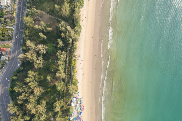 普吉岛卡玛拉海滩航拍照片图片下载