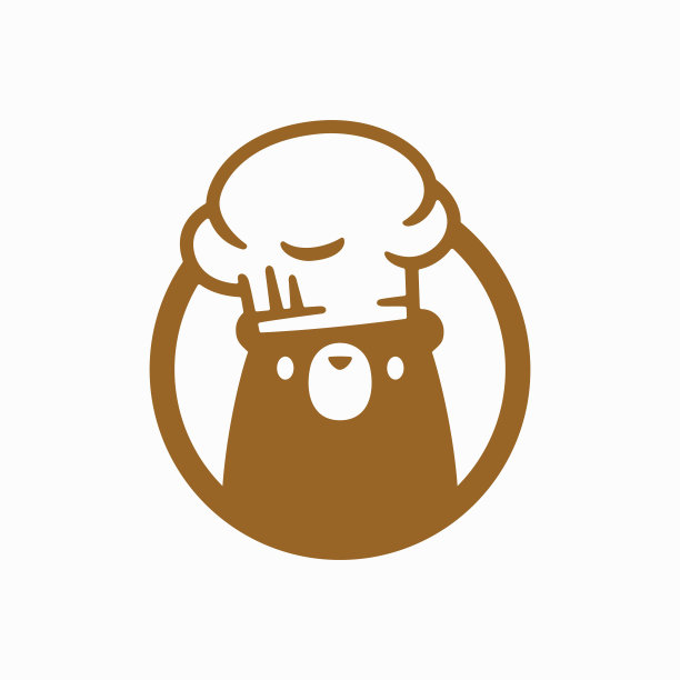 小熊厨师餐厅厨房卡通吉祥物人物图标矢量图标插图图片下载