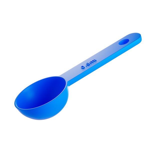 药物测量勺0.5ml，蓝色分离白色3D渲染图片下载