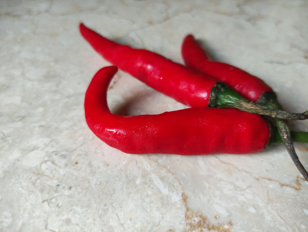 近距离拍摄从市场买来的五颜六色的新鲜辣椒图片下载