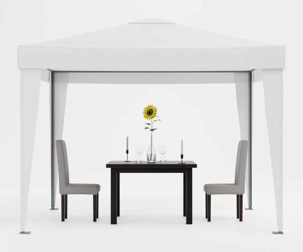 现实的3D渲染露台与家具图片下载