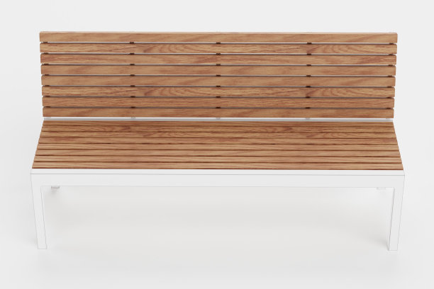 现实的3D渲染花园长凳图片下载