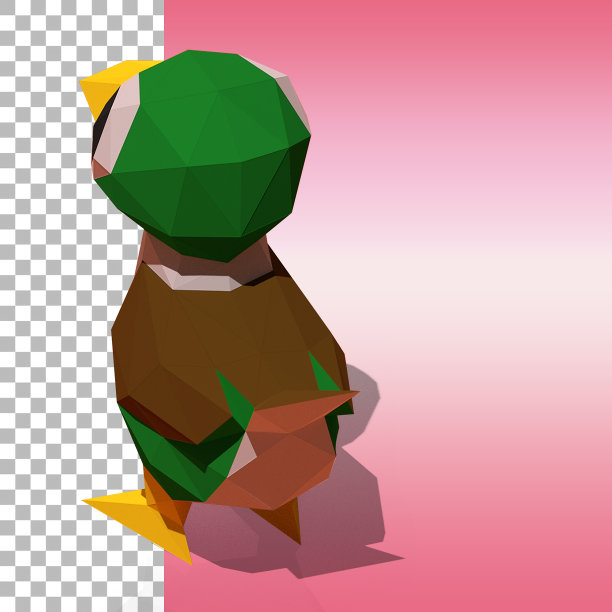 可爱的小鸭子纸工艺为您的夏季概念。图片下载