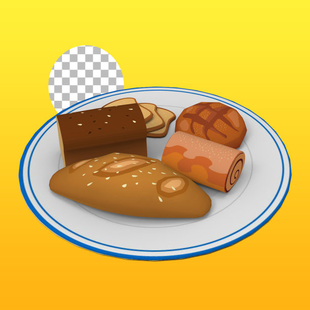 一个独特的概念，各种面包纸工艺适合您的元素设计。图片下载