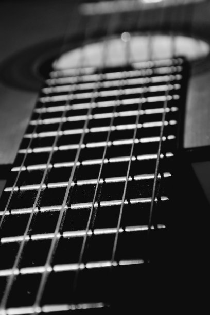 黑白吉他图片下载