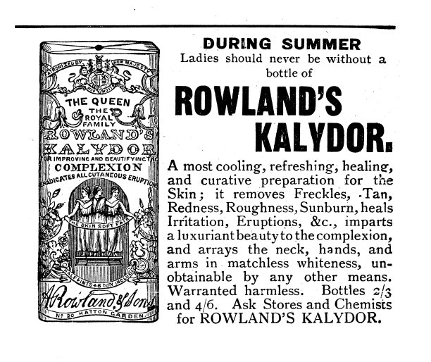 维多利亚时代罗兰的Kalydor皮肤护理广告;1898年皮尔森杂志图片下载