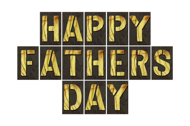 祝父亲节快乐。在白色背景上孤立的木制字母。假期。图片下载