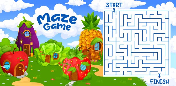 迷宫迷宫游戏童话屋村谜语图片下载