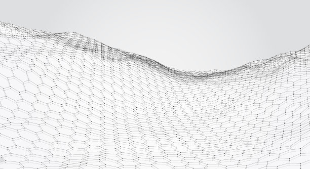 矢量3d对象从六边形网格与点。时尚的设计图片下载