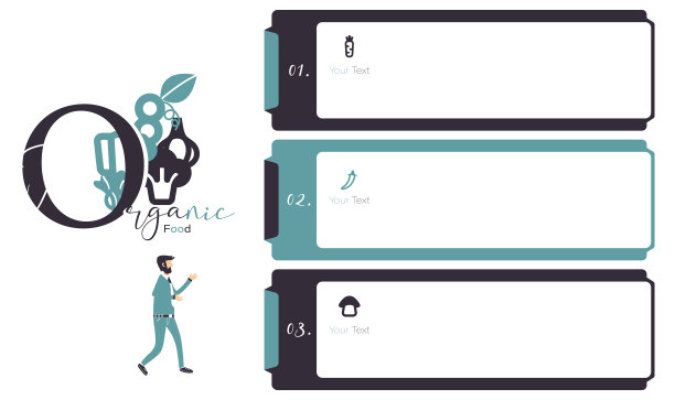 健康的有机食品信息图形元素和信息图形元素库存插图，流程图，标志，主题图标，业务，演示图片下载