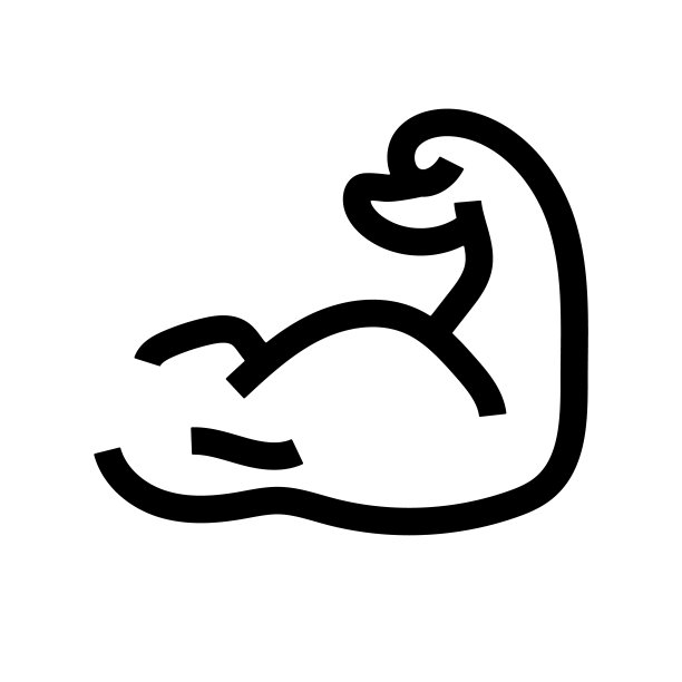 简单的肌肉训练图标。二头肌训练。向量。图片下载